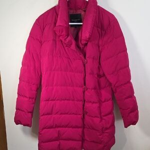 Talbots Vibrant Pink Down Filled Puffer Jacket